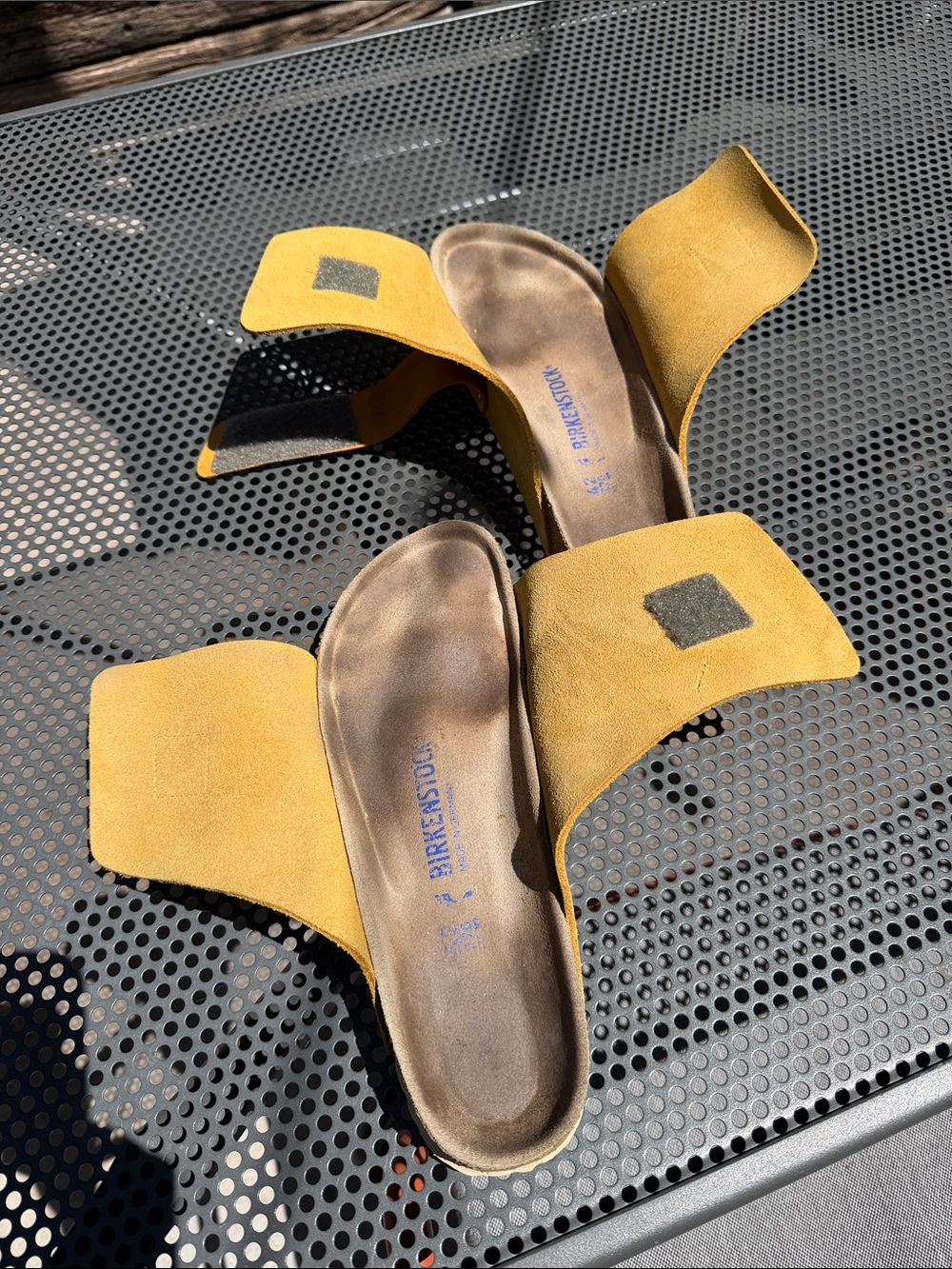 Birkenstock Yellow Kyoto Soft Footbed Slides - 42 Narrow - Picture 9 of 9